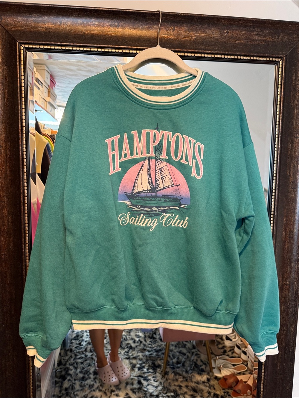 Limited Too Teal Hamptons Sailing Club Sweatshirt